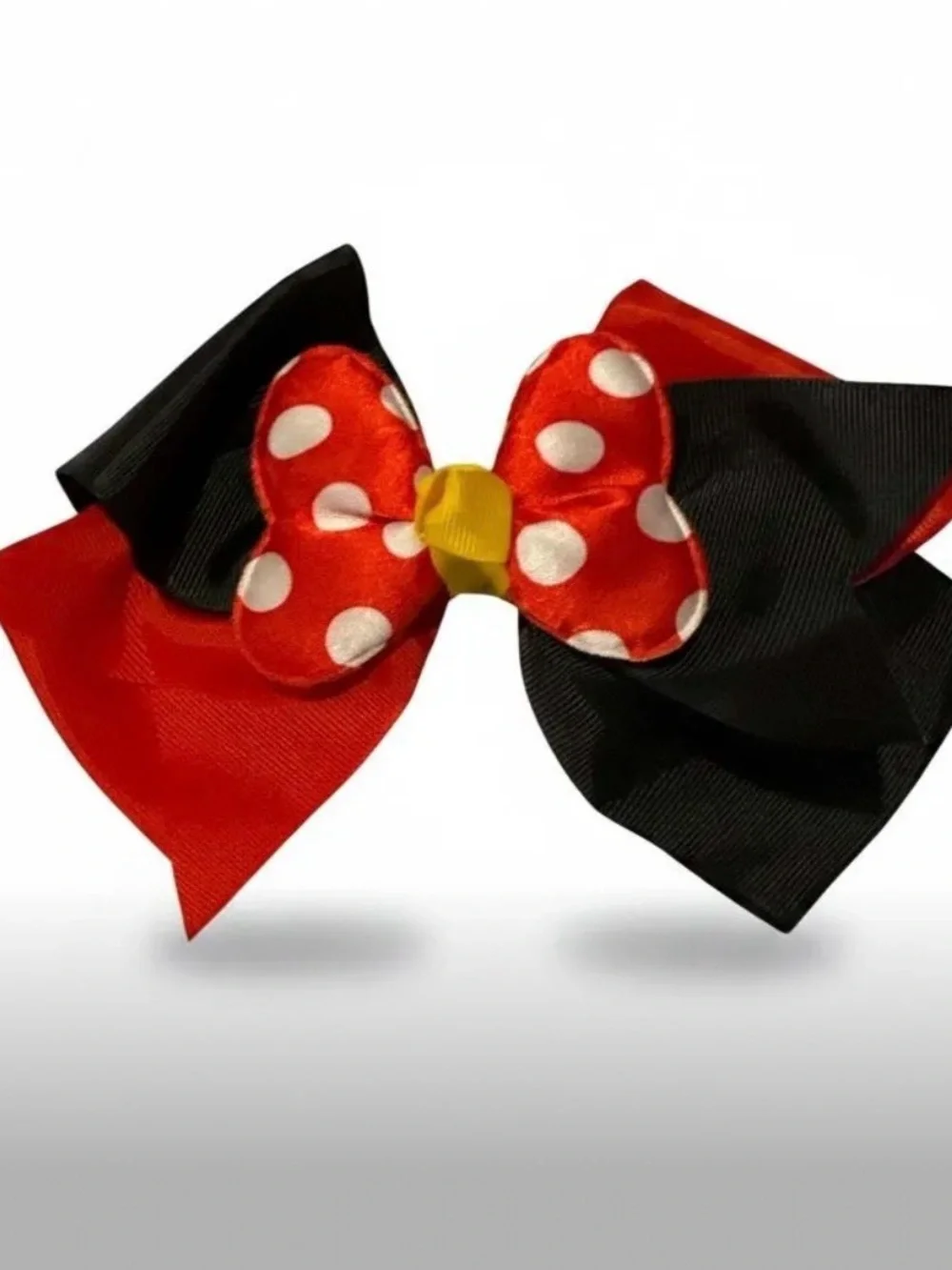 New BUNDLE of 2 Girls MickeyMouse Red Layered Bow‎ Hair Clip Disney Parks Outfit